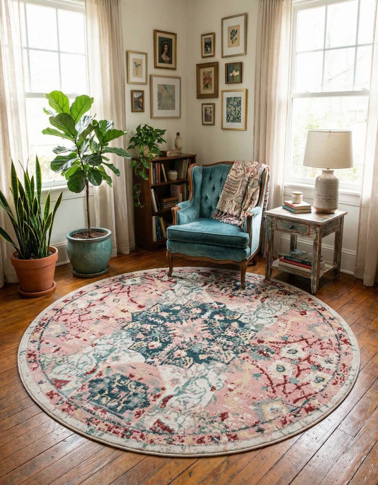 Detail image of 7' x 7' Charleston Round Rug