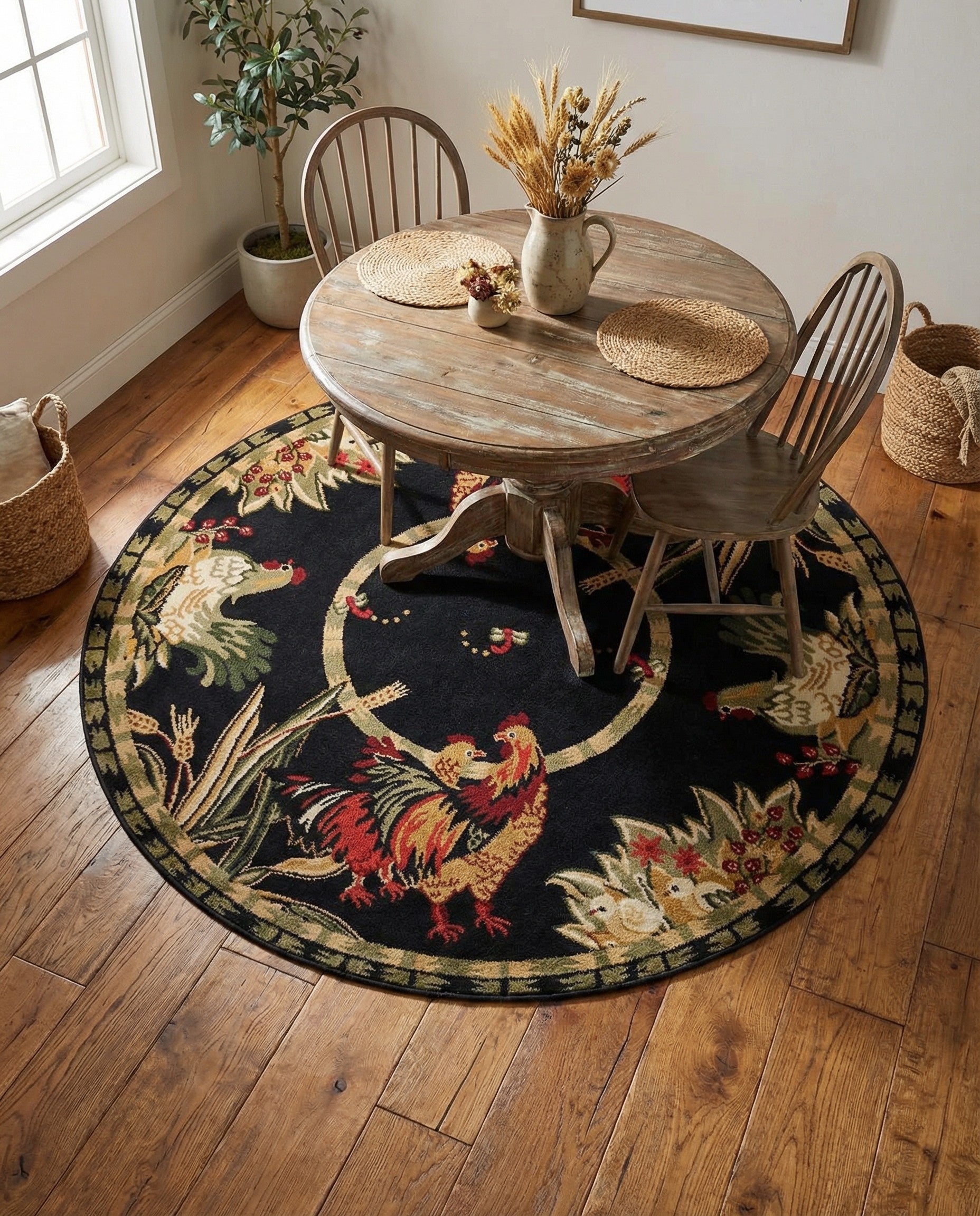 5' 3 x 5' 3 Pastoral Round Rug