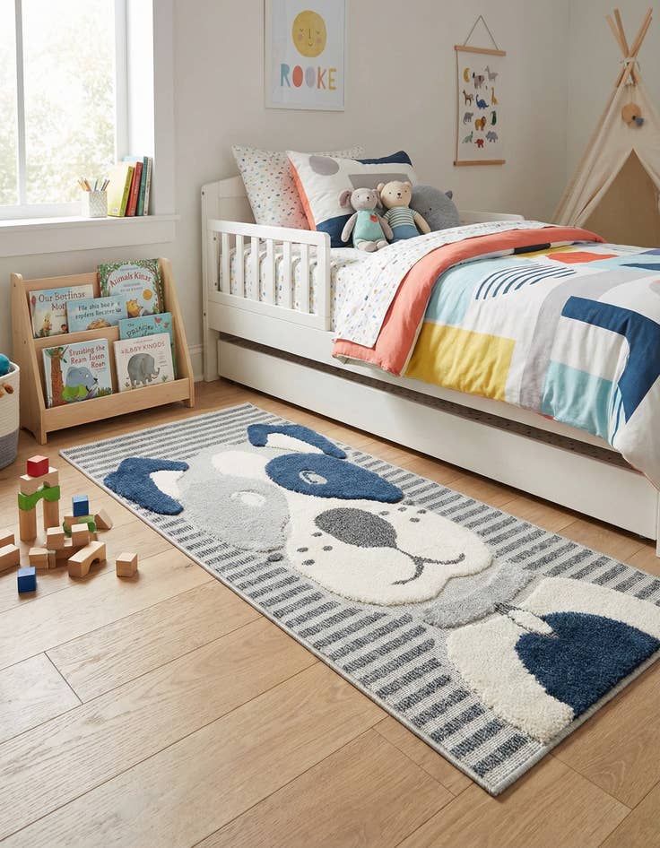 Detail image of 2' 7 x 6' Whimsy Kids Runner Rug
