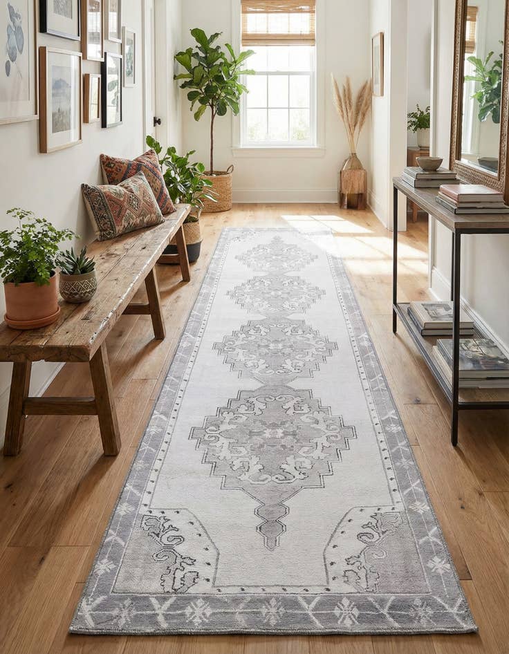 Detail image of 2' 6 x 12' Washable Timeless Runner Rug