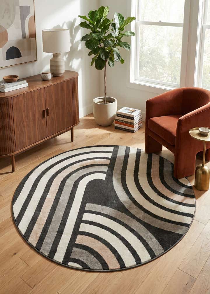 5' 3 x 5' 3 Charlotte Round Rug
