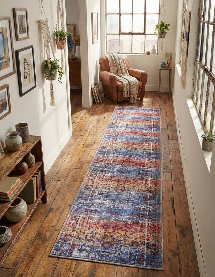 Detail image of 2' x 9' 10 Washable Francesca Runner Rug