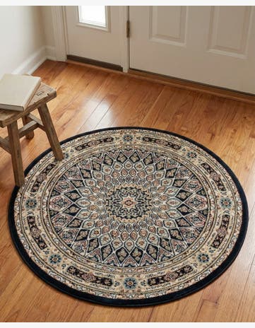 3' x 3' Nain Design Round Rug
