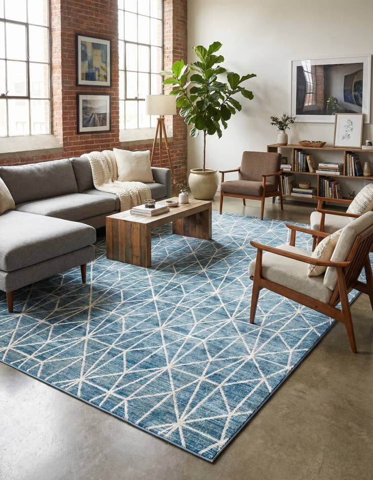 Detail image of  9' 10 x 14' Lattice Trellis Rug