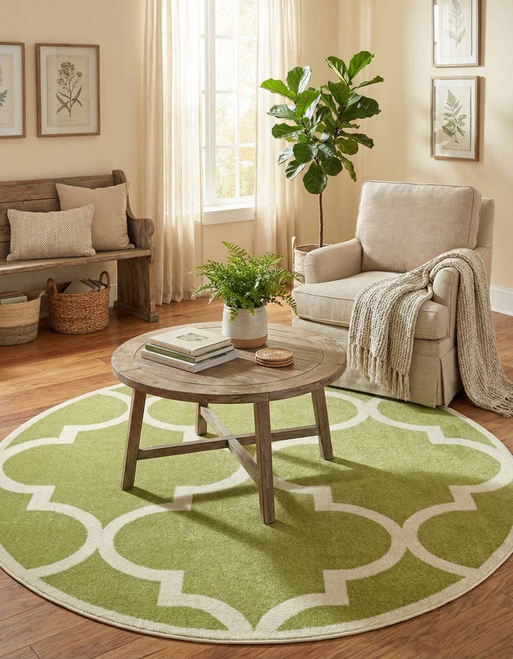 Detail image of 6' x 6' Lattice Round Rug