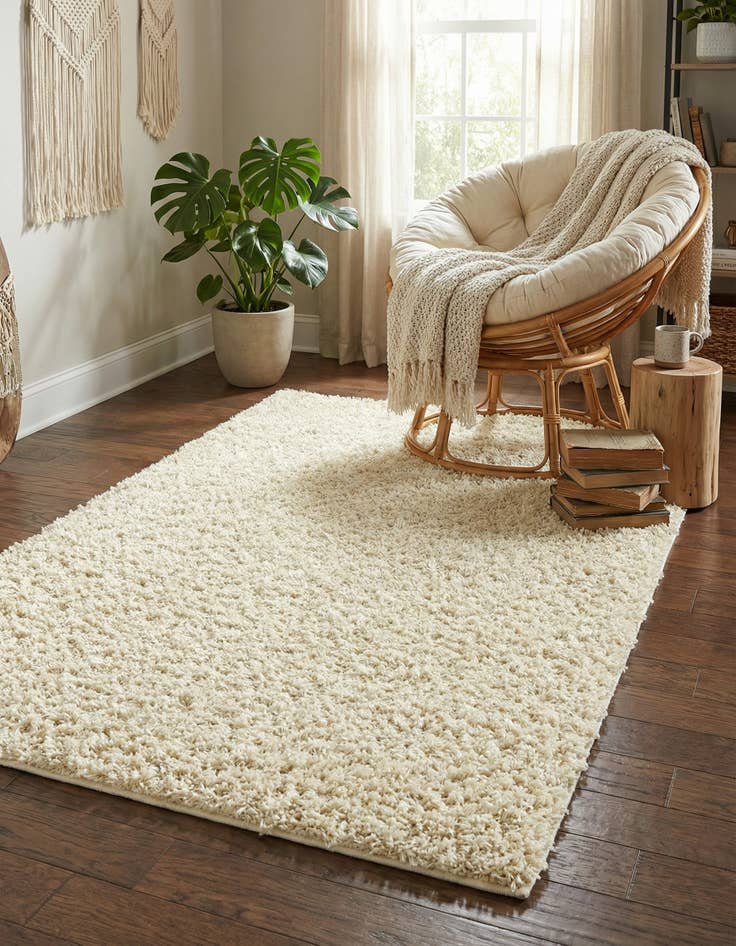 Detail image of 3' x 5' 3 Solid Shag Rug