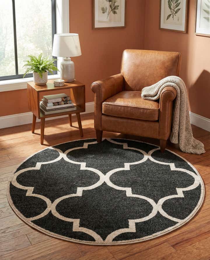 6' x 6' Lattice Round Rug