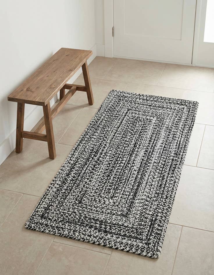 Detail image of 2' x 4' 1  Hand Woven Eco Verse   Washable Indoor / Outdoor Runner Rug