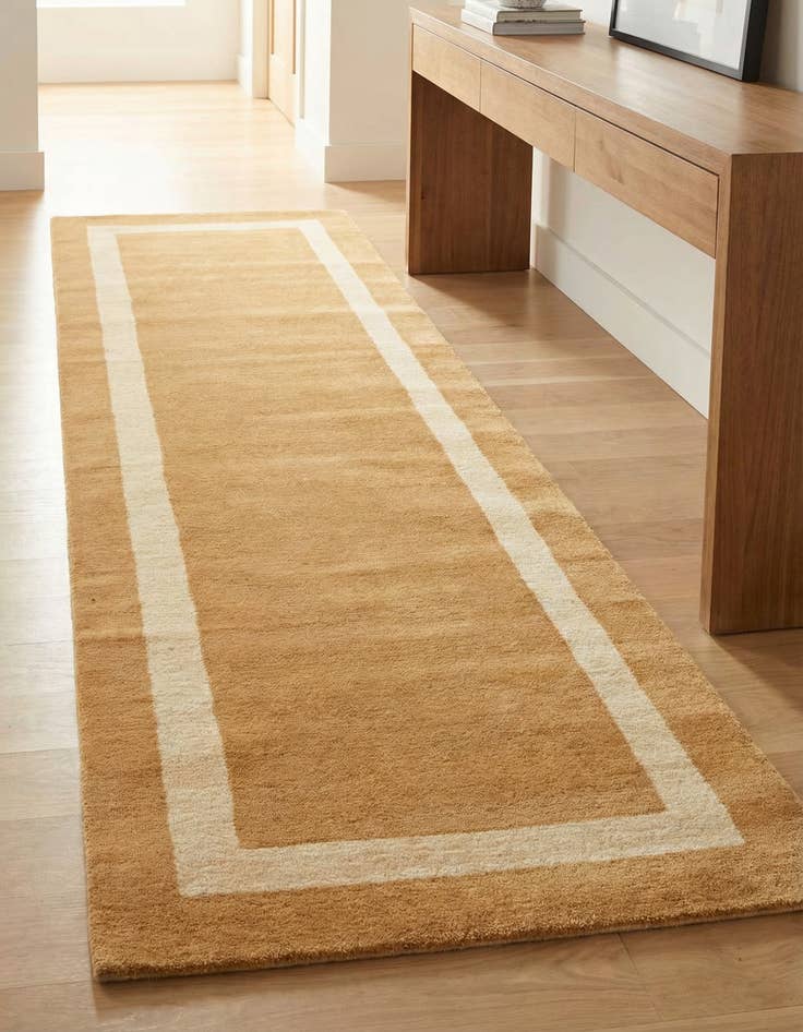 Detail image of 2' 7 x 8' Jill Zarin Border Wool Runner Rug