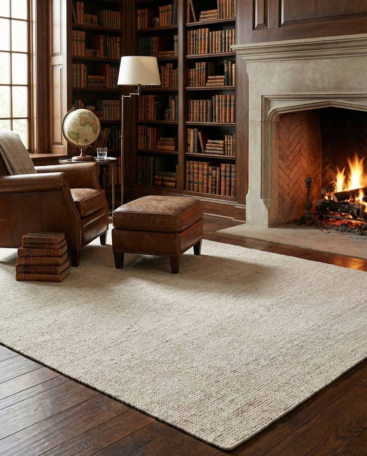 Detail image of 5' 1 x 7' 1 Hand Woven Jill Zarin English Manor Wool Rug
