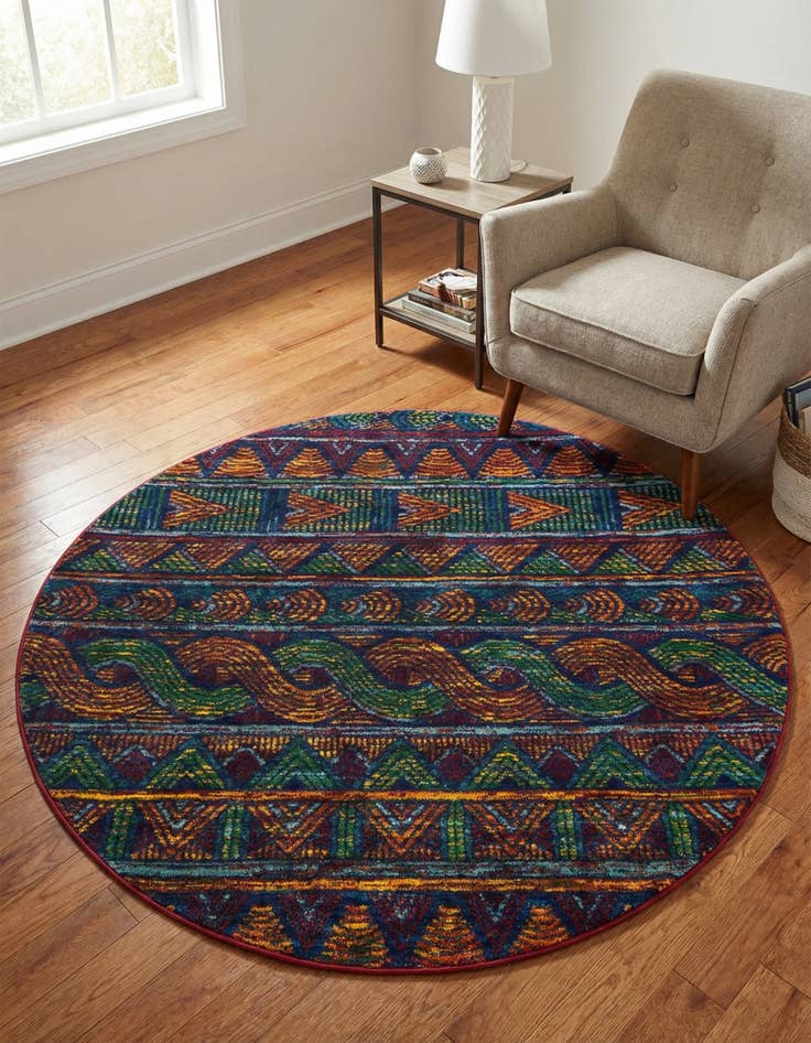 Detail image of  4' x 4' Calypso Round Rug