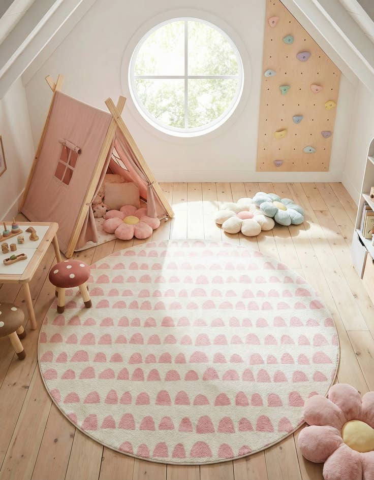 Detail image of 7' 10 x 7' 10 Whimsy Kids Round Rug