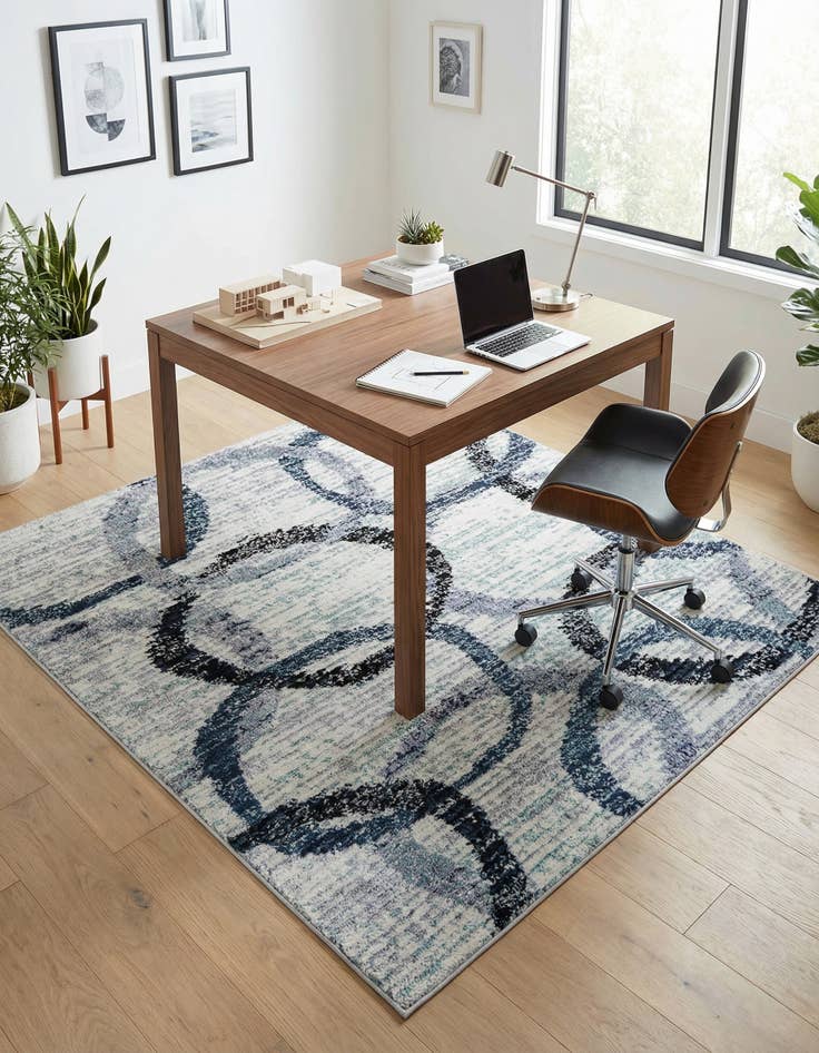 Detail image of 6' 1 x 6' 1 Tucson Square Rug