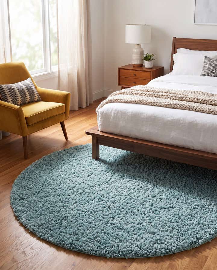 5' 3 x 5' 3 Zermatt Shag Round Rug