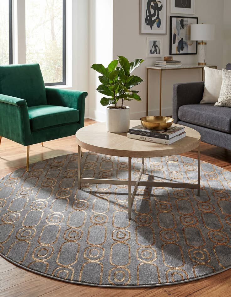 Detail image of 6' x 6' Vogue Geo Round Rug