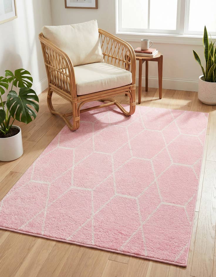 Detail image of 3' x 5' 3 Lattice Frieze Rug