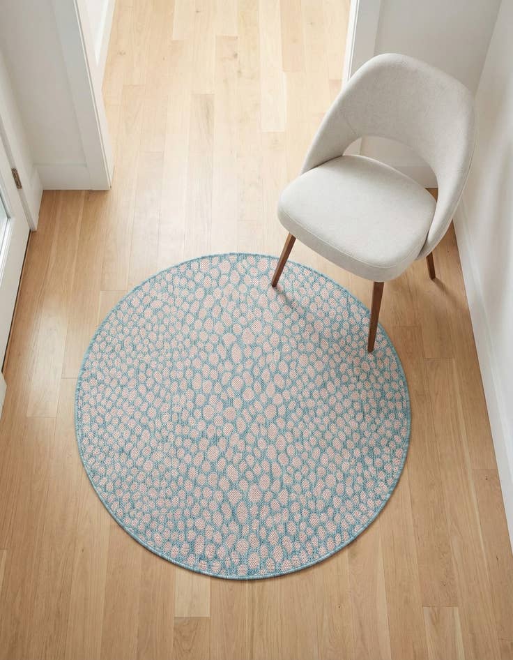 Detail image of 3' x 3'  Washable Jill Zarin Cape Town Indoor / Outdoor Round Rug