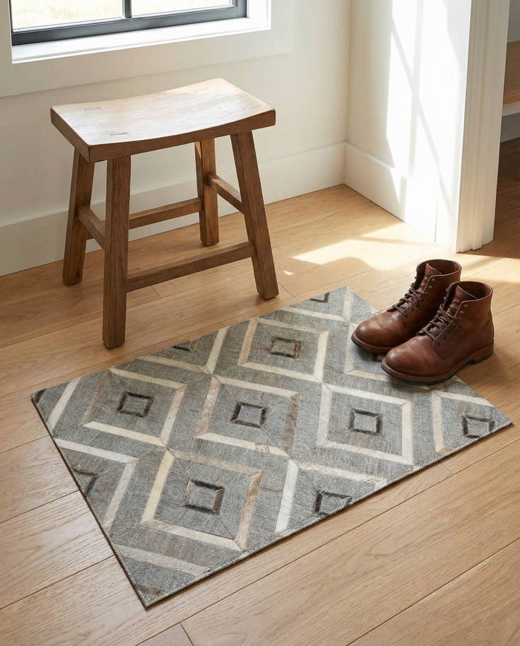 Detail image of 2' x 3' Cowhide Leather Rug