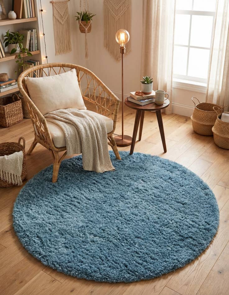 Detail image of 5' x 5' Infinity Shag Round Rug