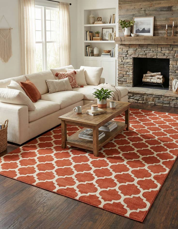 Detail image of  10' x 14' Lattice Rug