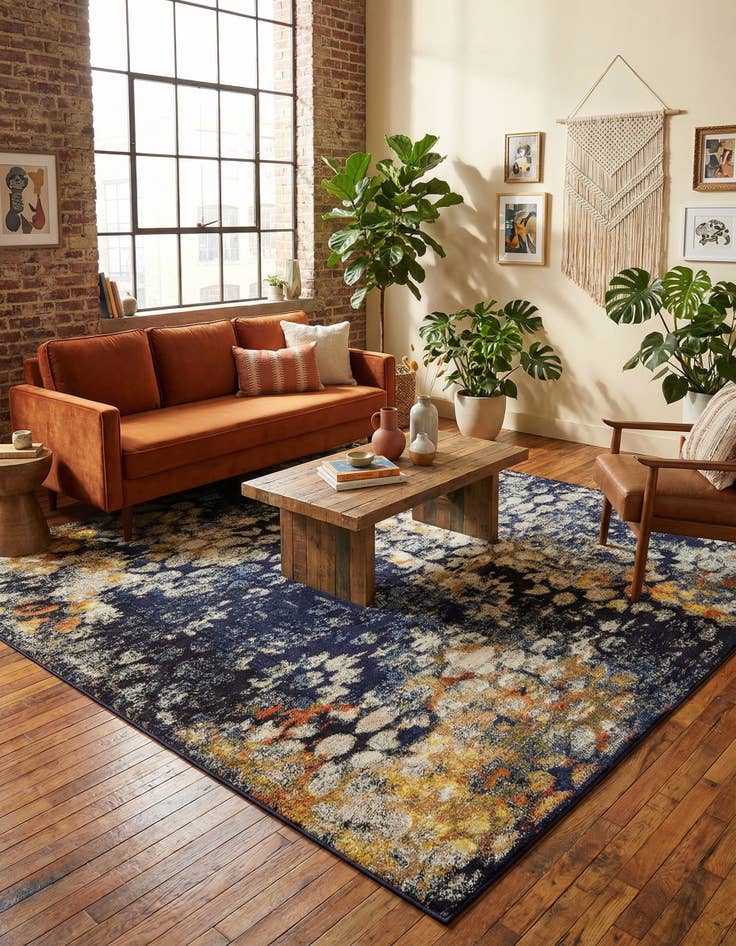 Detail image of 8' x 8' Washable Carnevale Square Rug