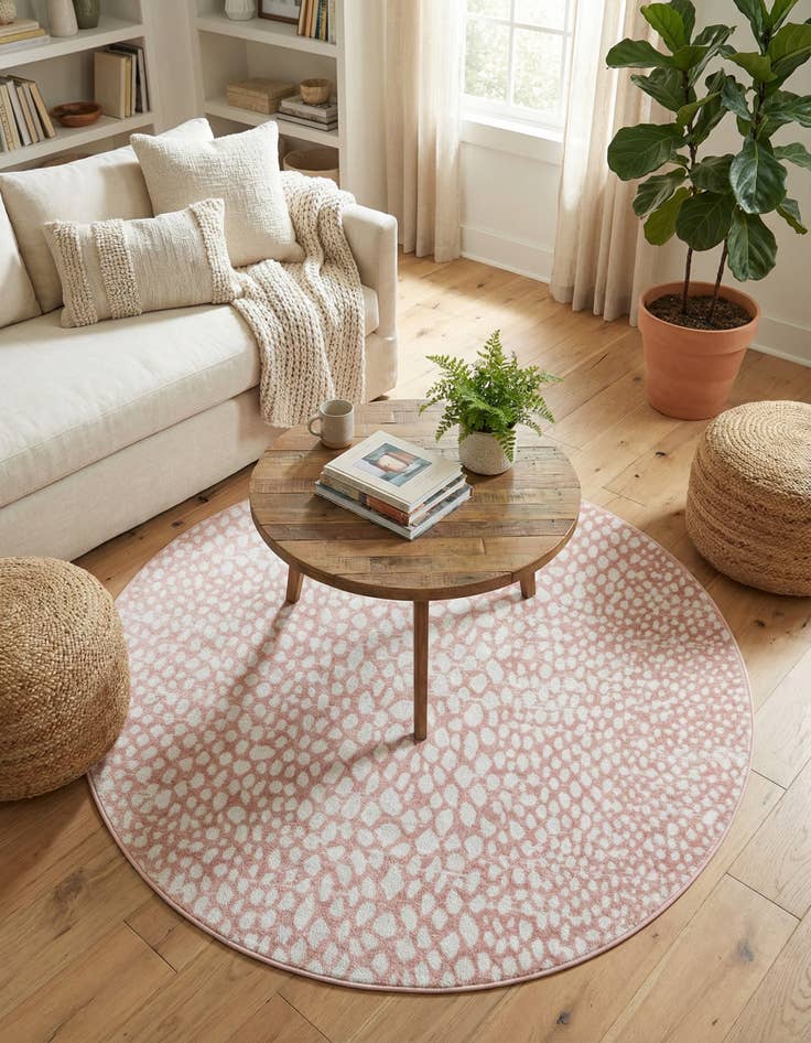 Detail image of 5' 3 x 5' 3 Kamala Washable Round Rug
