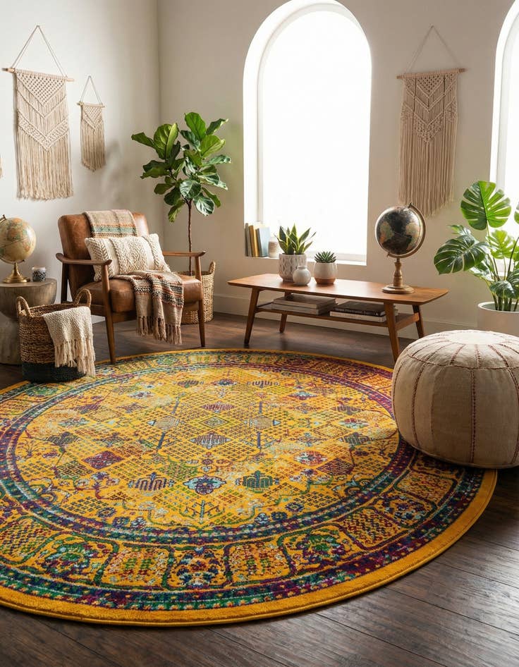 Detail image of 7' 10 x 7' 10 Calypso Round Rug