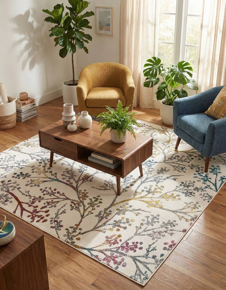 Detail image of 7' 10 x 7' 10 Blossom Square Rug