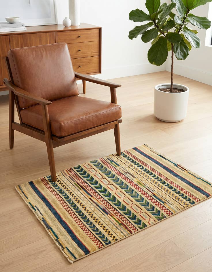 Detail image of 2' 9 x 4' 1 Hand Knotted Modern Ziegler Rug