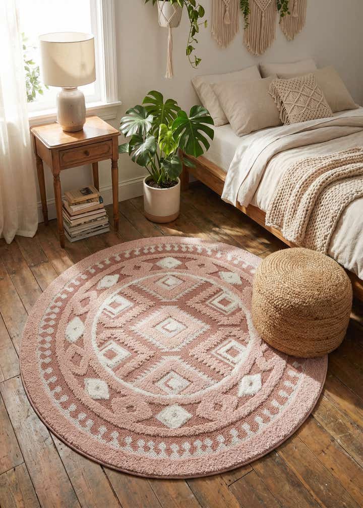 5' 3 x 5' 3 Boho Round Rug