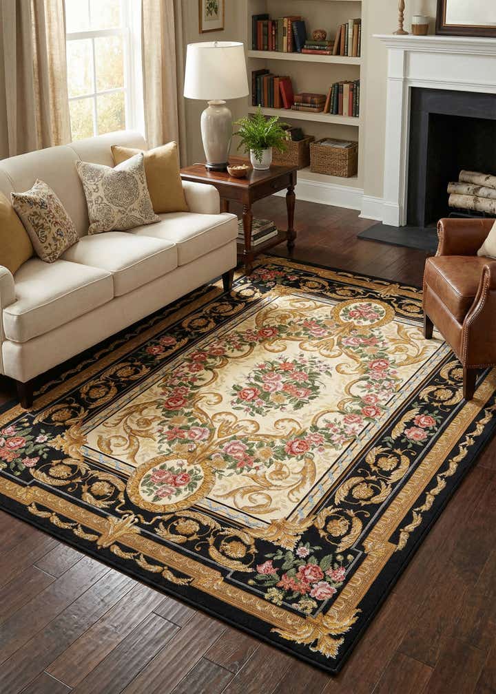 5' x 7' Easy-Clean Traditional Indoor / Outdoor Rug