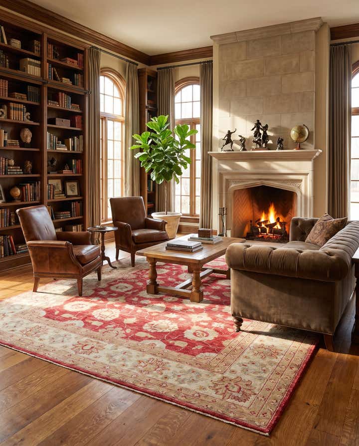 205cm x 280cm Hand Knotted Ziegler Rug