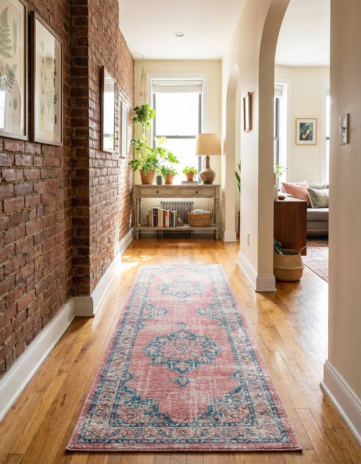 Detail image of 2' x 9' 10  Washable Renaissance Runner Rug