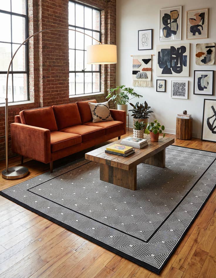 Detail image of 6' 1 x 9' Milano Rug