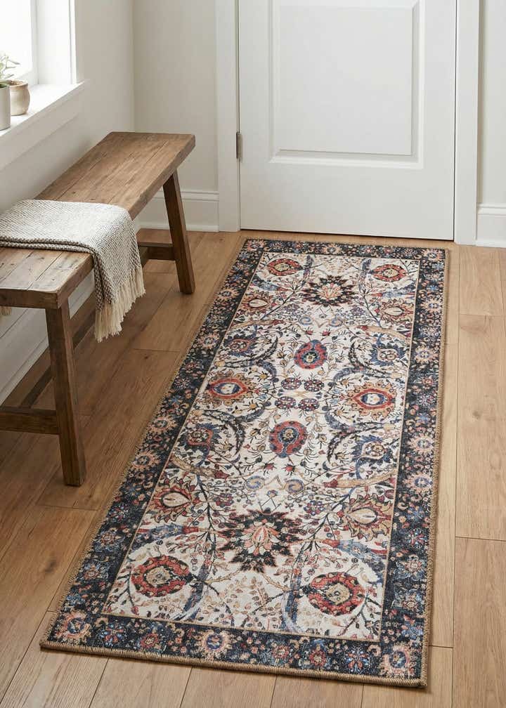 2' x 5' 1 Washable Timeless Runner Rug