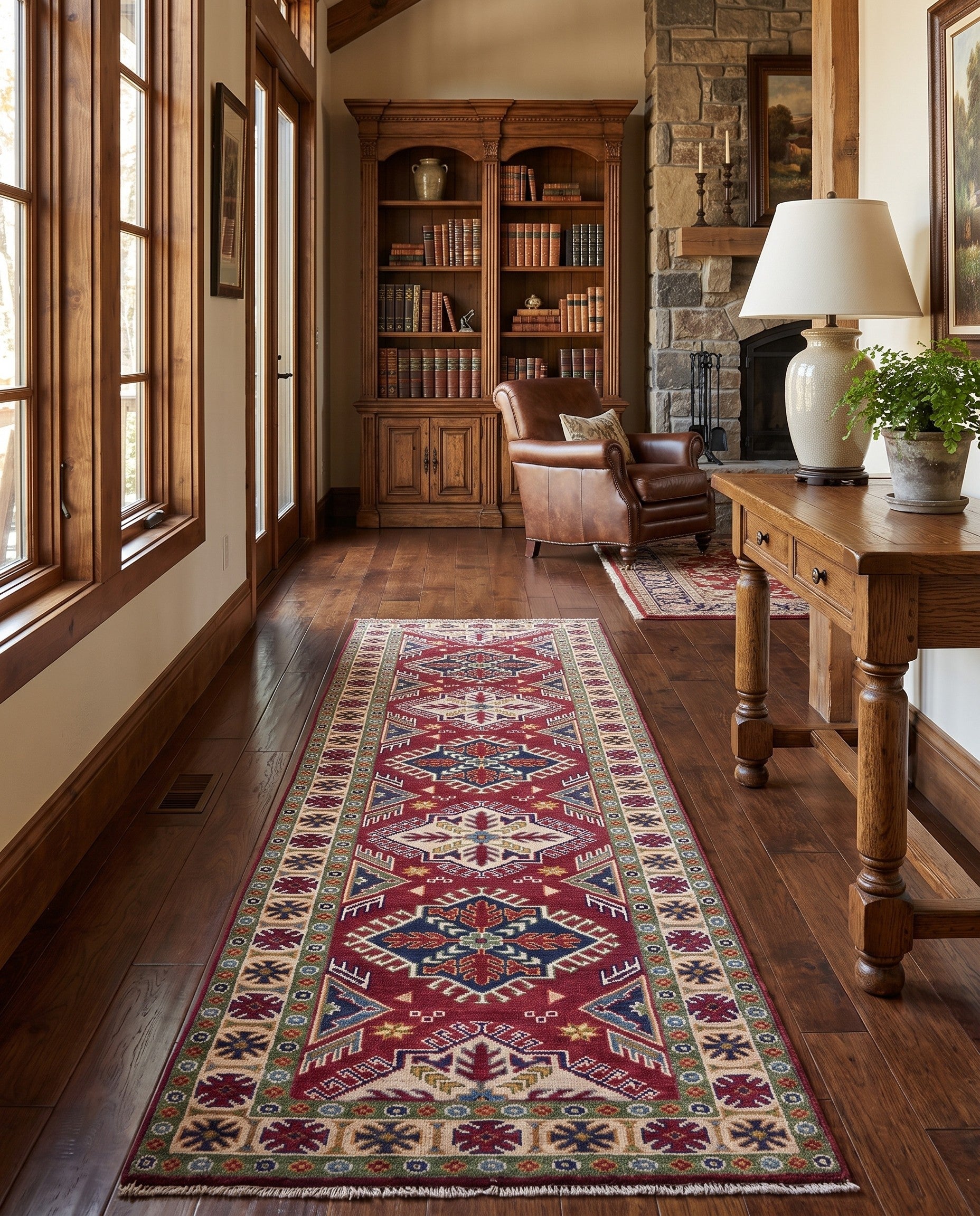 Detail image 3 of 10: 2' 7 x 9' 11 Hand Knotted Kazak Runner Rug