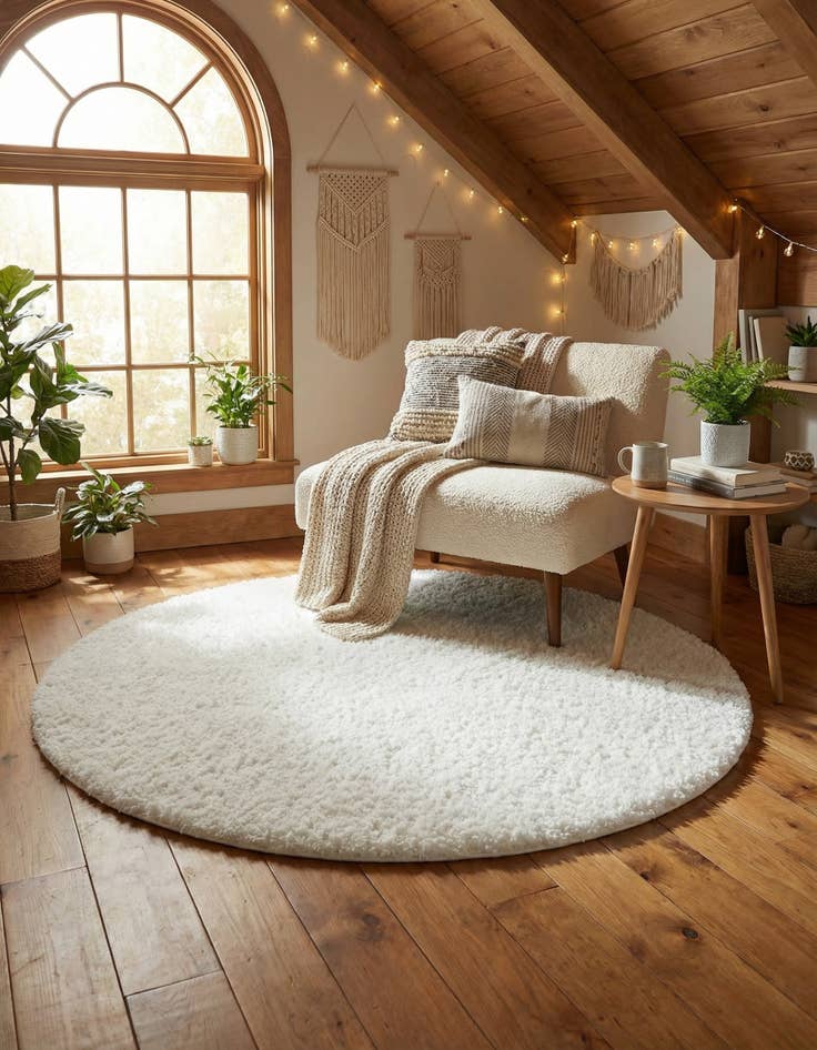 Detail image of 6' x 6' Everyday Shag Round Rug