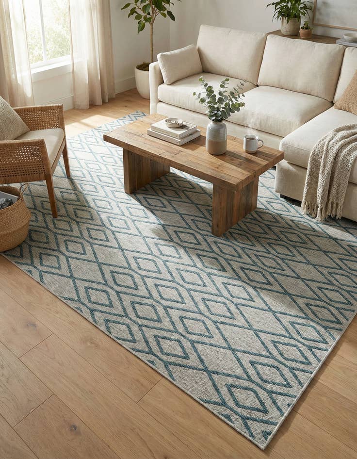 Detail image of 7' 10 x 10' Washable Jill Zarin Turks and Caicos Indoor / Outdoor Rug