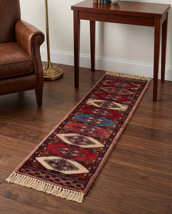 1' x 3' 10 Hand Knotted Bokhara Oriental Wool Runner Rug