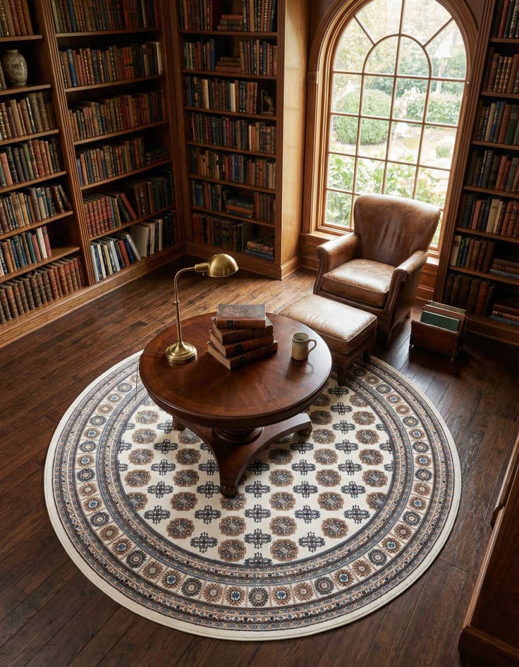 Detail image of 7' 10 x 7' 10 Bokhara Round Rug