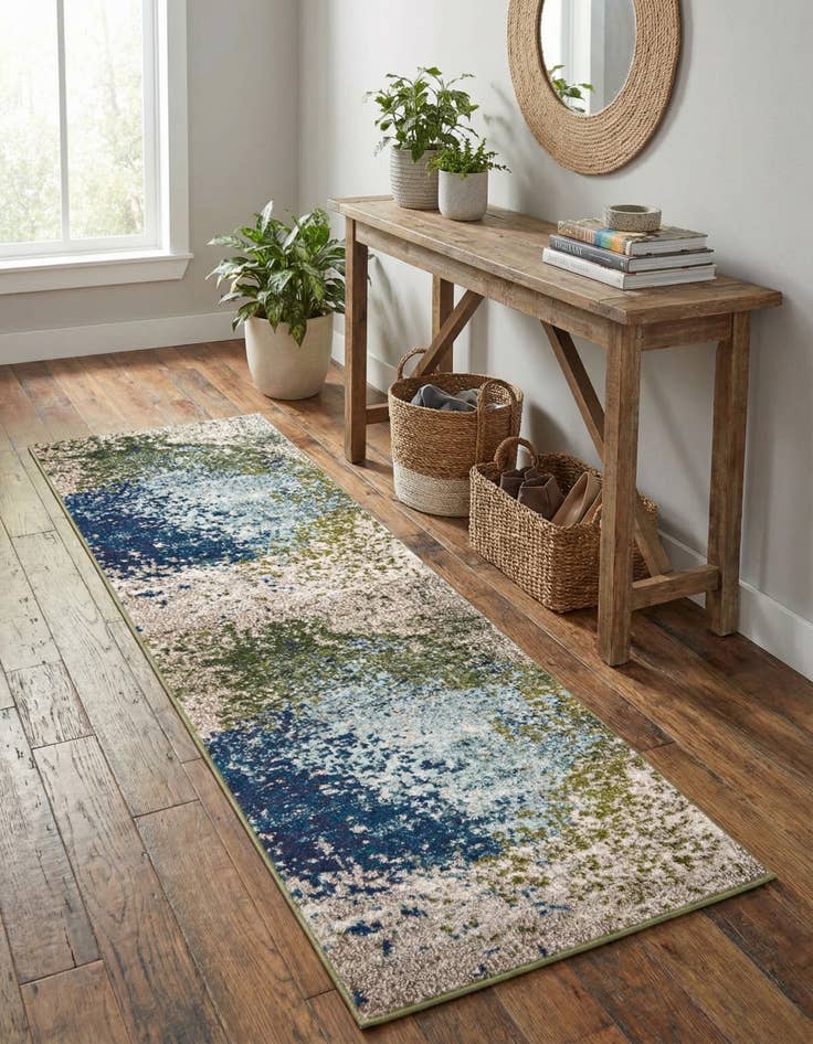 Detail image of 2' 2 x 6' 9 Washable Hyacinth Runner Rug