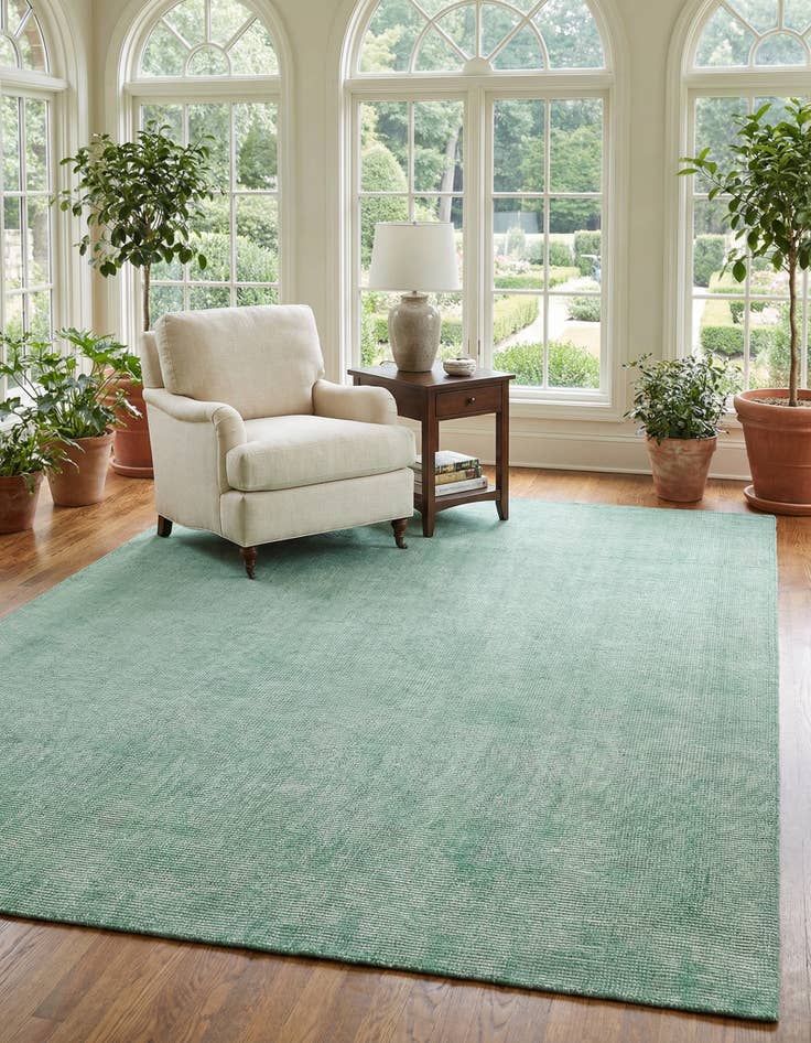 Detail image of 7' 10 x 11'  Hand Woven Jill Zarin English Manor Farmhouse Wool Rug