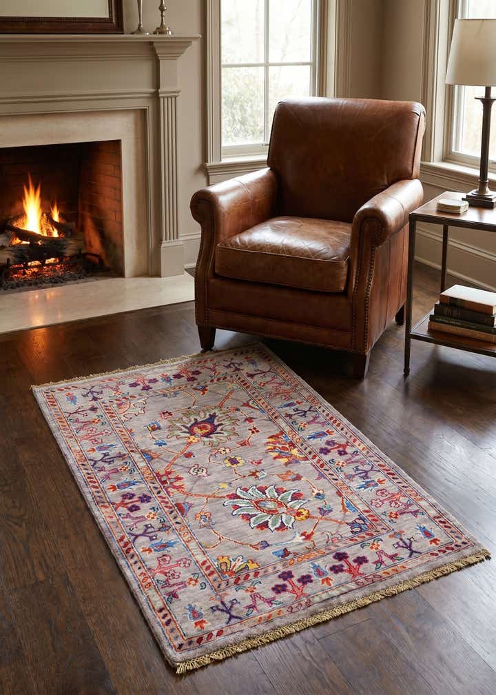 2' 9 x 3' 11 Hand Knotted Ariana Ziegler Rug