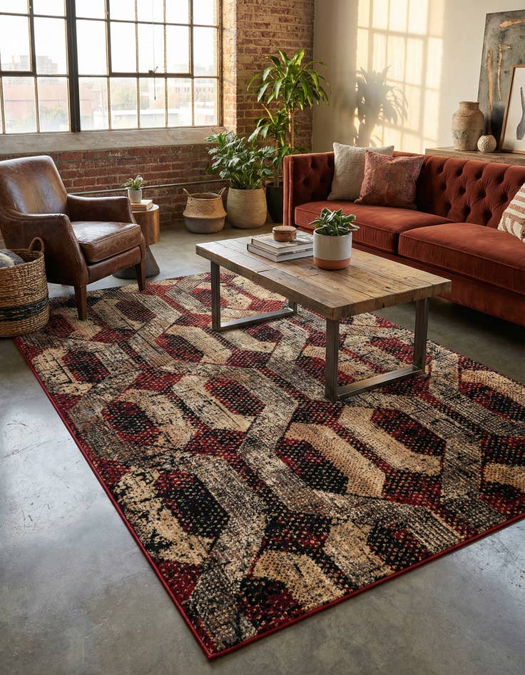 Detail image of 5' 3 x 8' Saturn Rug