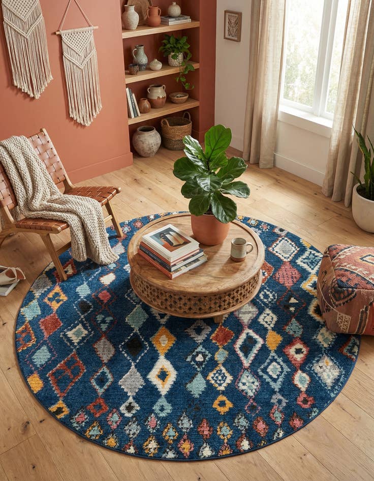 Detail image of 7' x 7' Morocco Round Rug