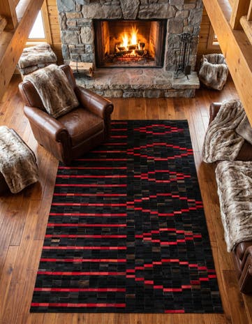5' x 7' 11 Cowhide Stocks Rug