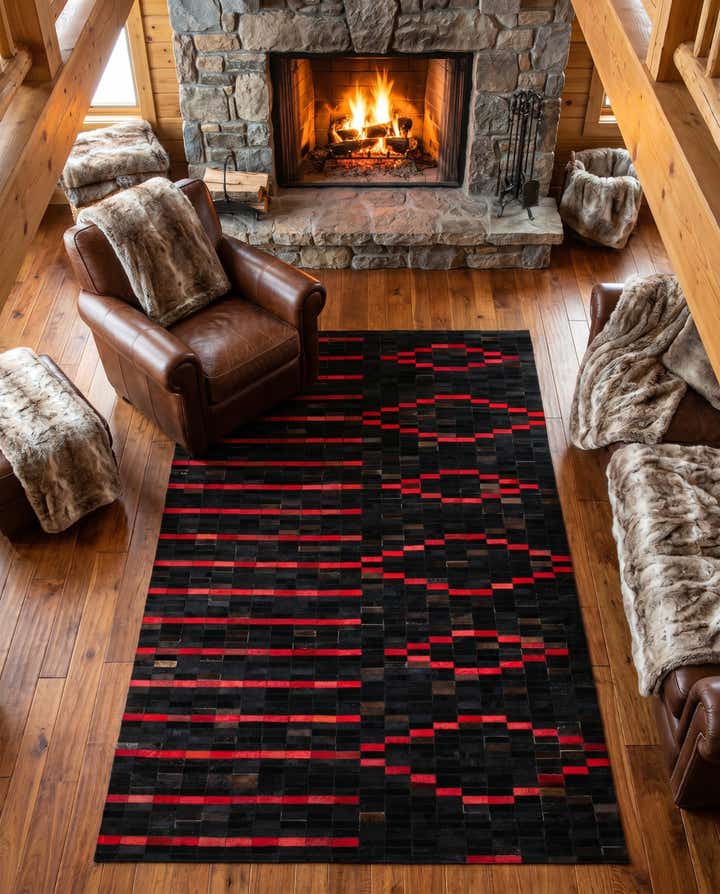 5' x 7' 11 Cowhide Stocks Rug