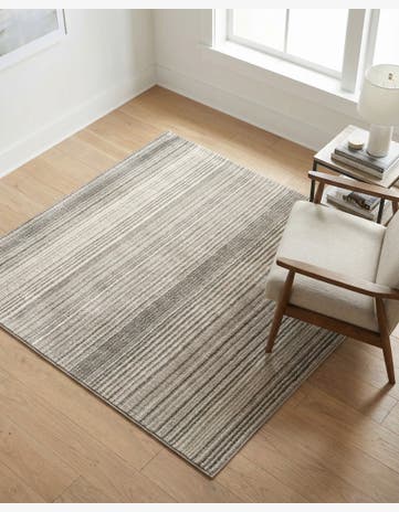 Gray Gemstone Square Rug