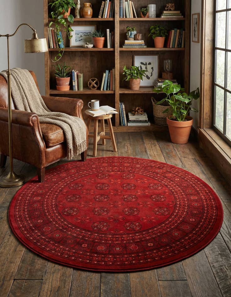 Detail image of 5' 3 x 5' 3 Bokhara Round Rug