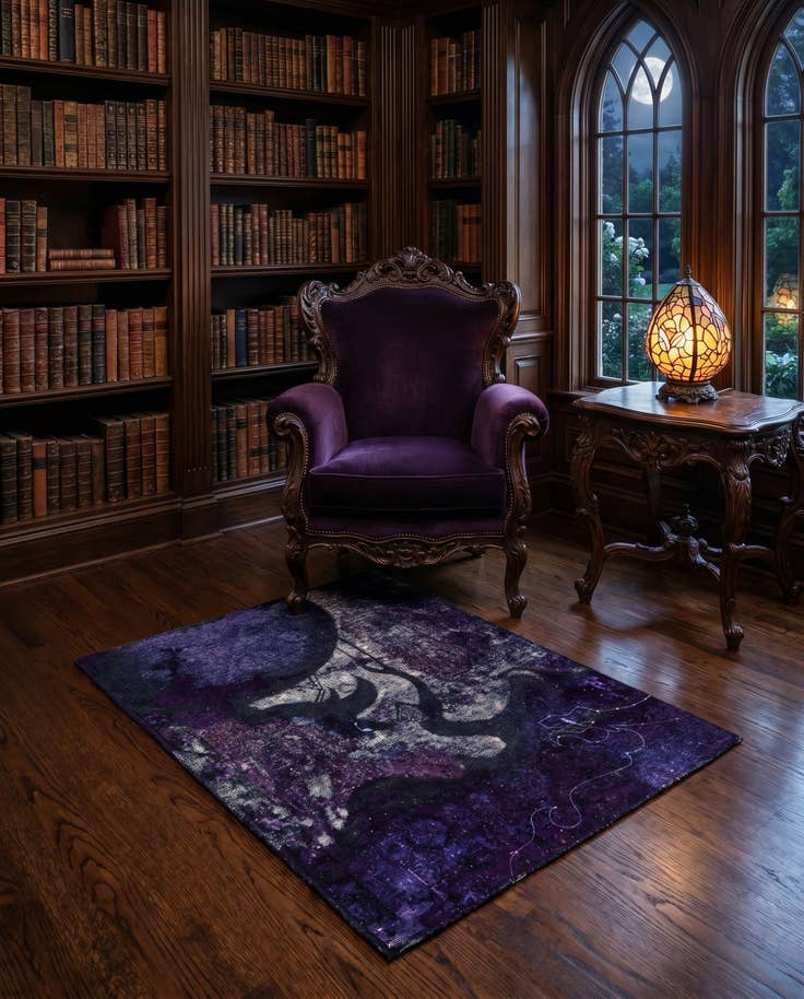 Detail image of 3' 7 x 4' 7 Hand Knotted Ultra Vintage Persian Wool Rug